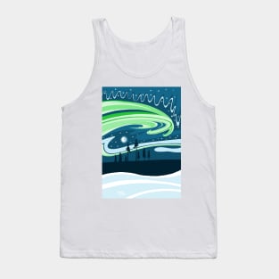 Dancing Northern lights in the sky Tank Top